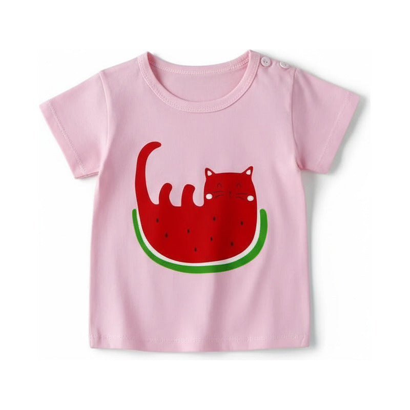 Remeras Manga Corta Algodon Bebes Y Niños Varios Diseños