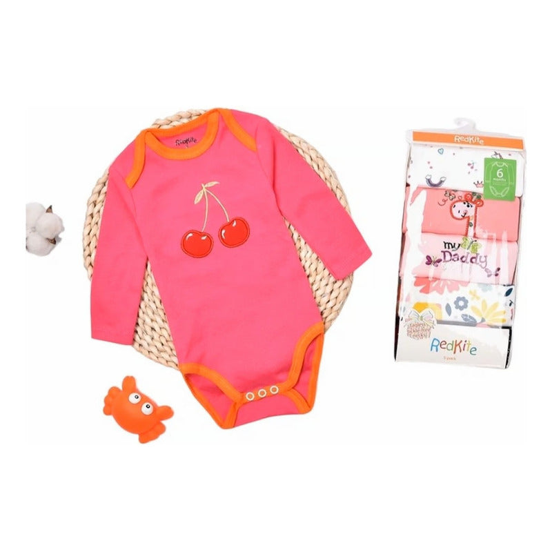 Body Bebe Pack Por 5 Manga Larga  Modelos Surtidos Uniteduy