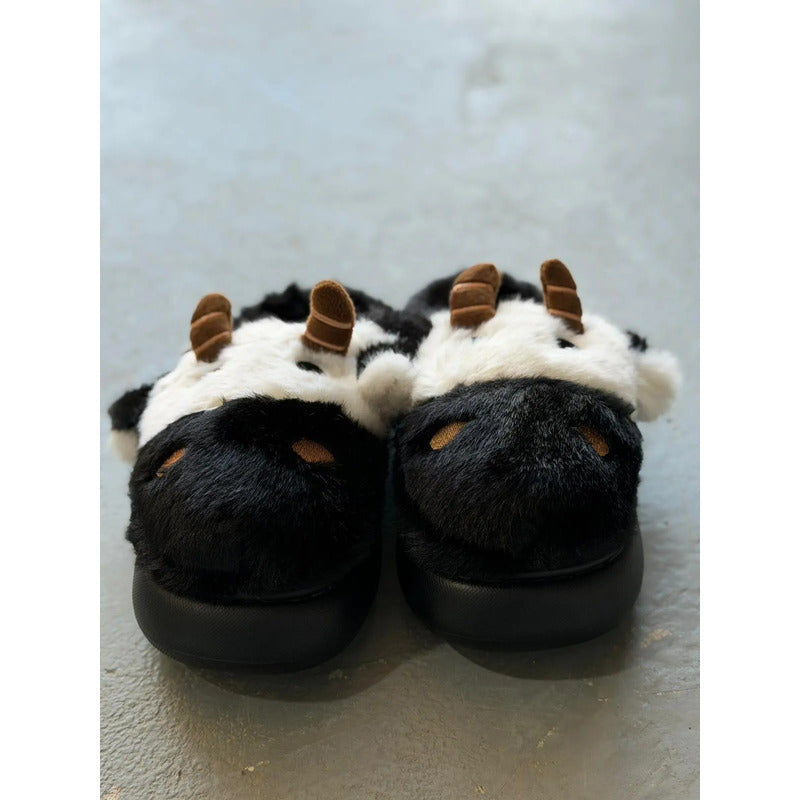 Pantufla Vaca Sin Talón Talles Del 36 Al 45 Suela De Goma