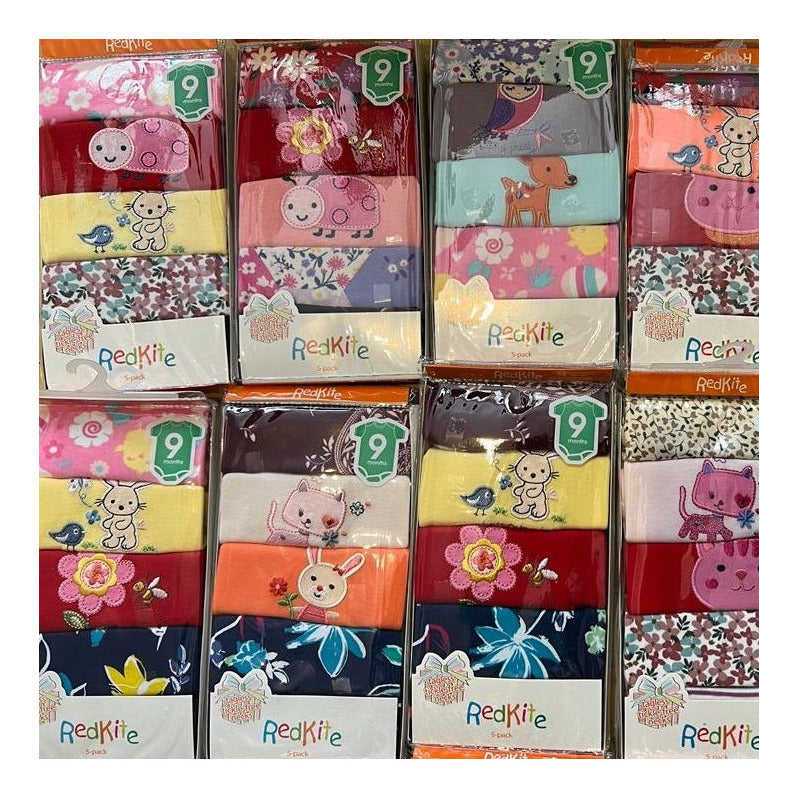 Body Bebe Pack Por 5 Manga Corta  Modelos Surtidos Uniteduy