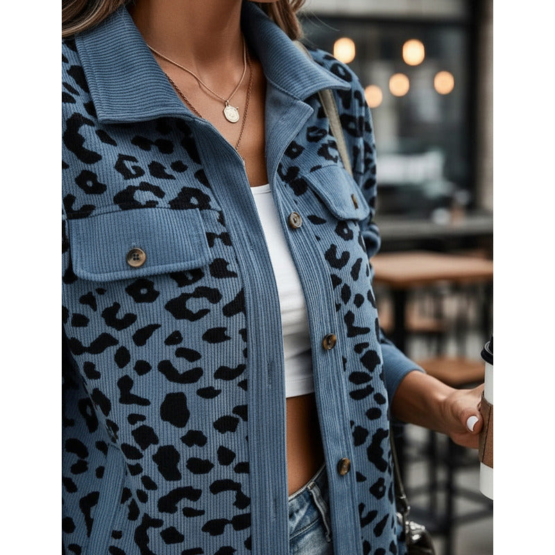 Sobre Camisa Pana Animal Print Varios Colores