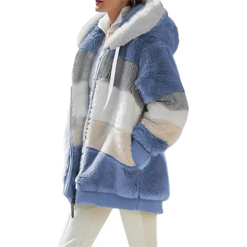 Abrigo Campera Para Mujer Con Capucha Cremallera Uniteduy