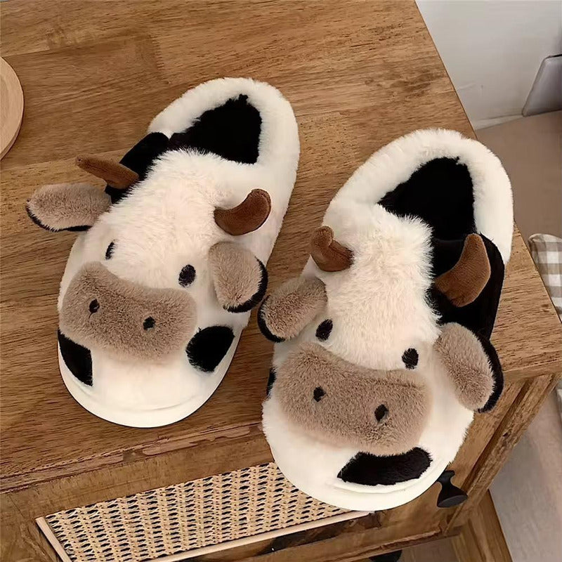 Pantufla Vaca Sin Talón Talles Del 36 Al 45 Suela De Goma