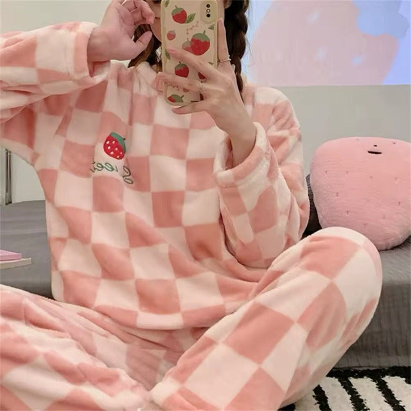 Pijama Peluche Largo Plus Abrigados Varios Diseños Y Colores