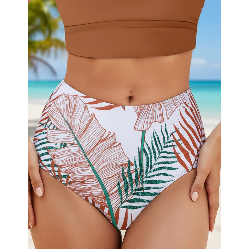Bikini Malla Tiro Alto Tipo Top Varios Colores Uniteduy