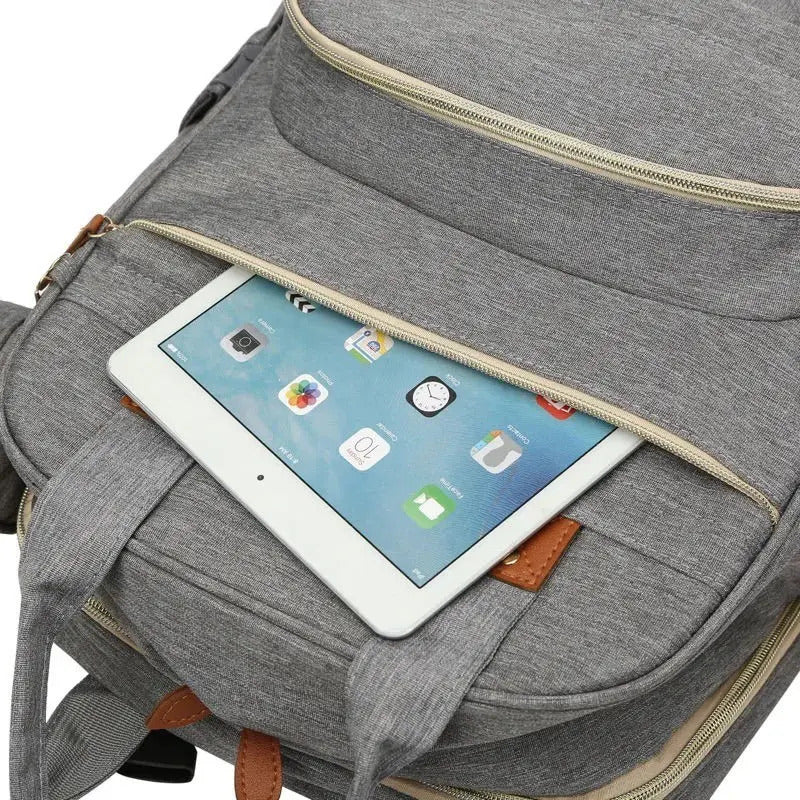 Bolso Sun Shine Mochila Maternal Cuna Bebé Cambiador Calidad Bordó Liso