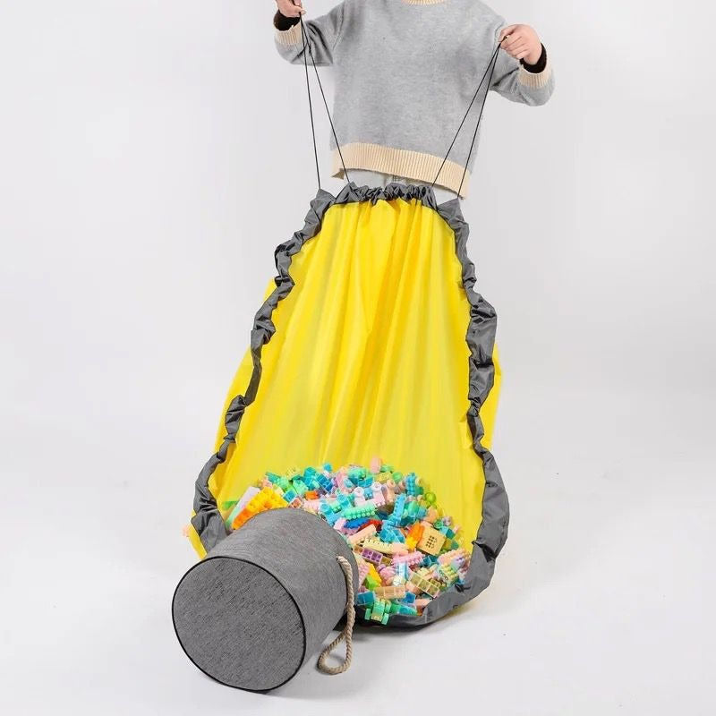 Canasto Alfombra Para Juguetes Organizador 1,5m Diámetro