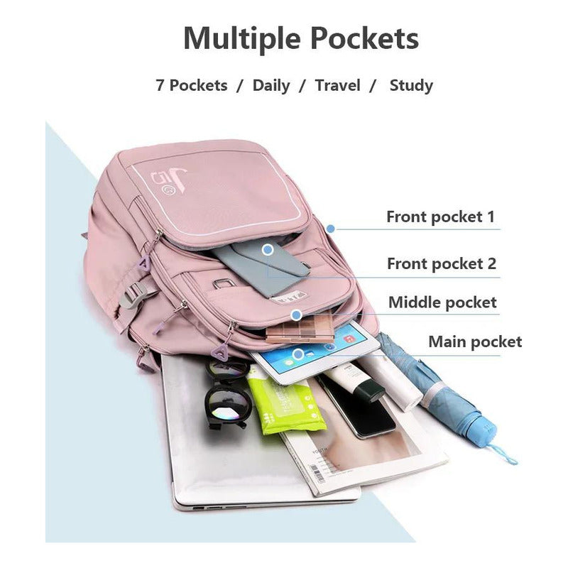 Mochila De Viaje Liceo Escolar Capibara Laptop Impermeable