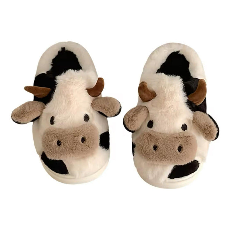 Pantufla Vaca Sin Talón Talles Del 36 Al 45 Suela De Goma