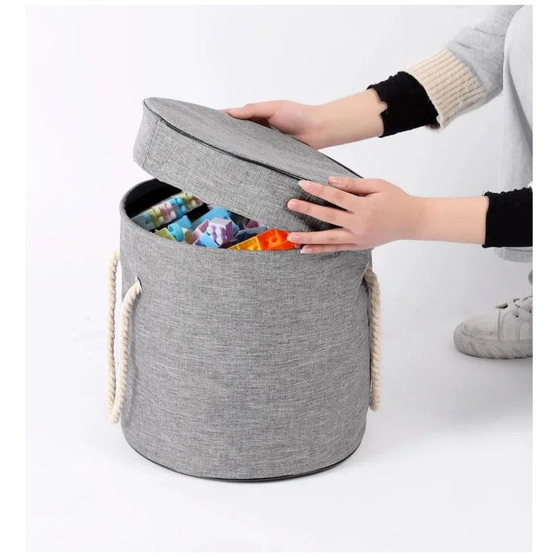 Canasto Alfombra Para Juguetes Organizador 1,5m Diámetro