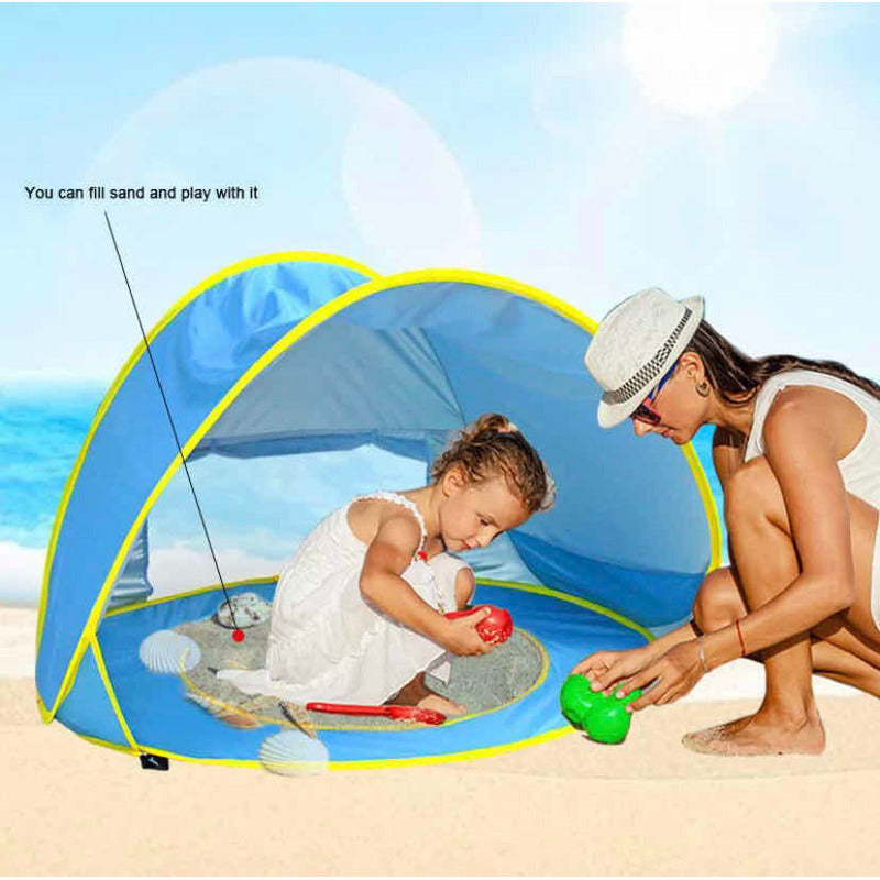 Carpa De Playa Con Piscina Para Niños Y Bebés!! Filtro Uv!