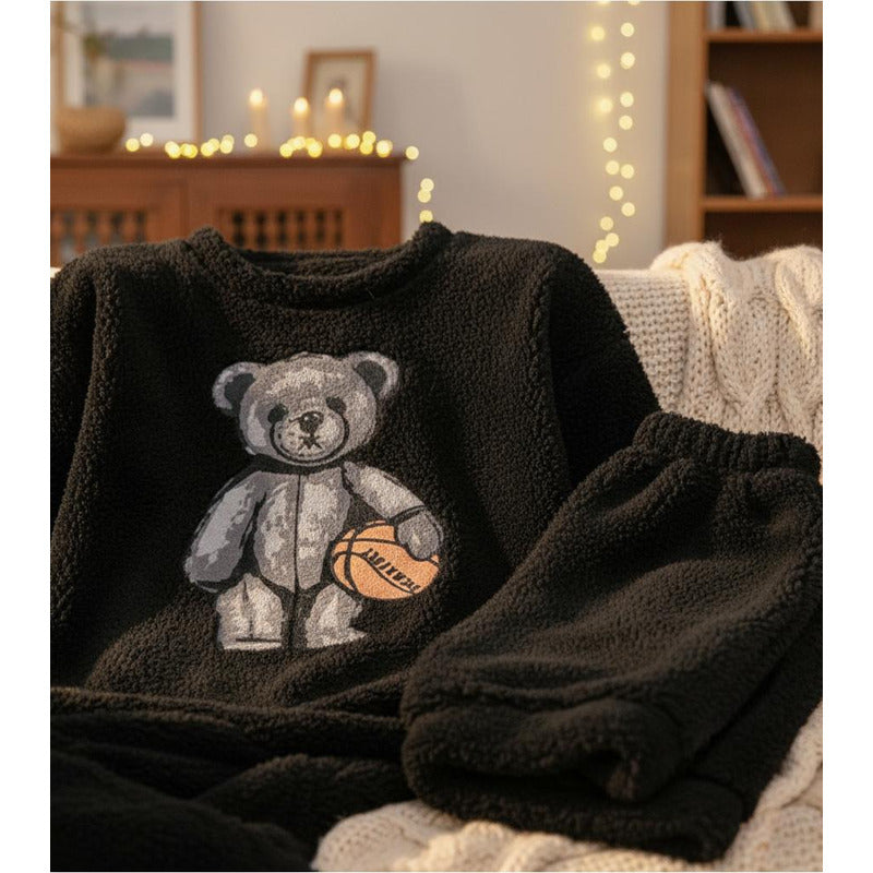 Pijama Peluche Largo Osos Plus Abrigados Varios Colores