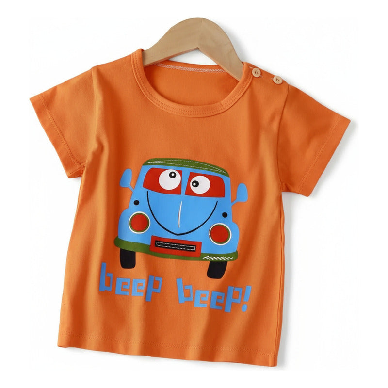 Remeras Manga Corta Algodon Bebes Y Niños Varios Diseños