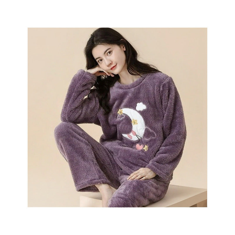 Pijama Peluche Largo Osos Plus Abrigados Varios Colores