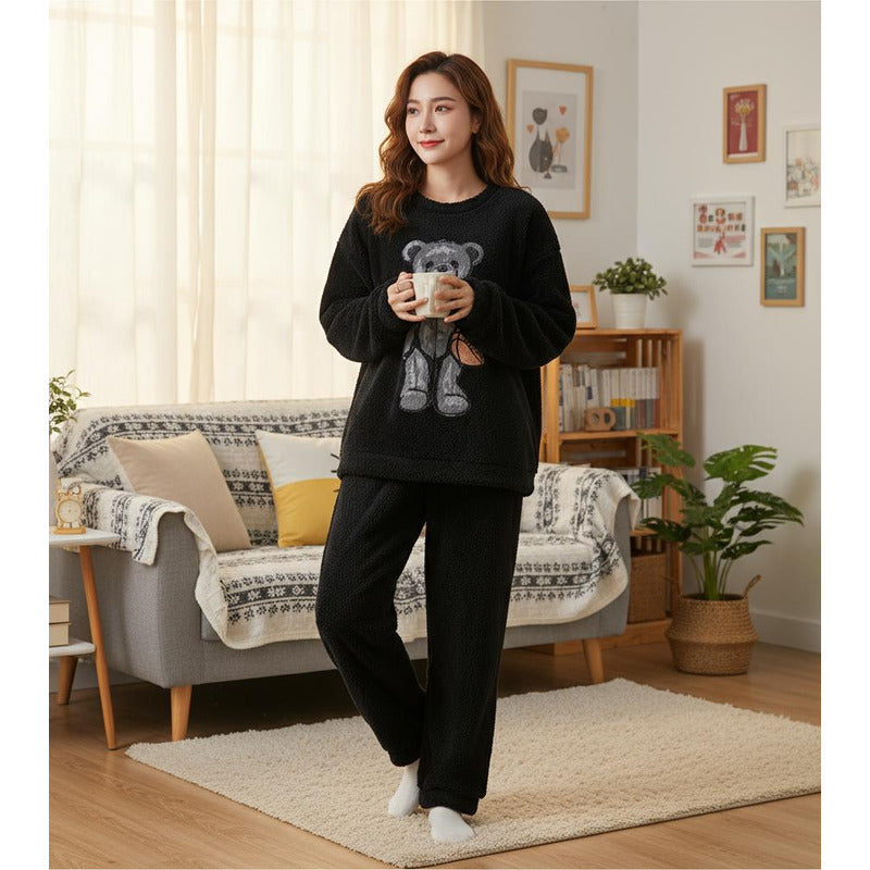 Pijama Peluche Largo Osos Plus Abrigados Varios Colores
