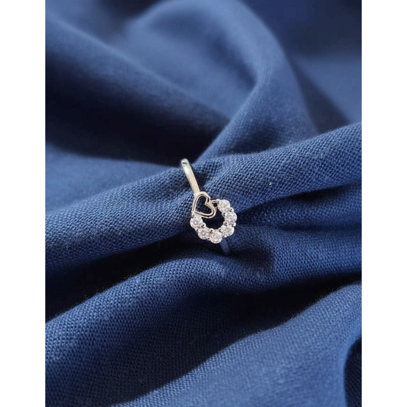 Anillo Corona Plata 925 Corazones Circonio Uniteduy