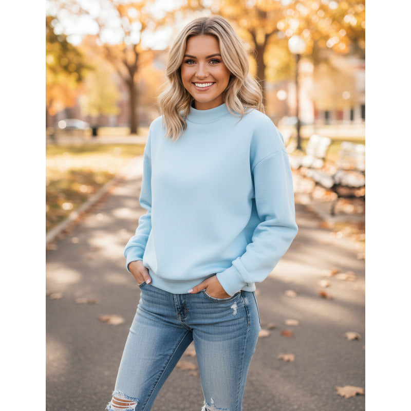 Buzo Deportivo Mujer Cuello Redondo Con Felpa Uniteduy