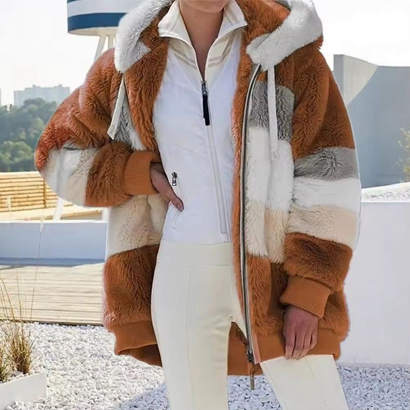 Abrigo Campera Para Mujer Con Capucha Cremallera Uniteduy