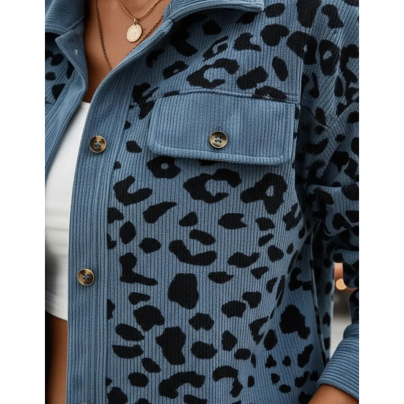 Sobre Camisa Pana Animal Print Varios Colores