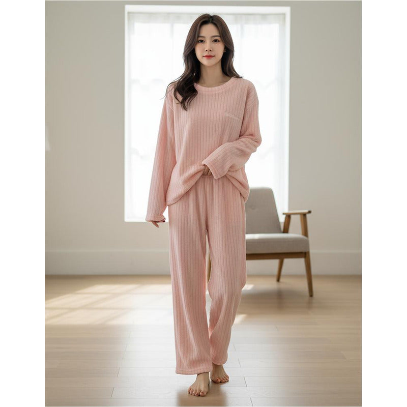 Pijama Peluche Largo De Dama Plush Abrigado Varios Colores