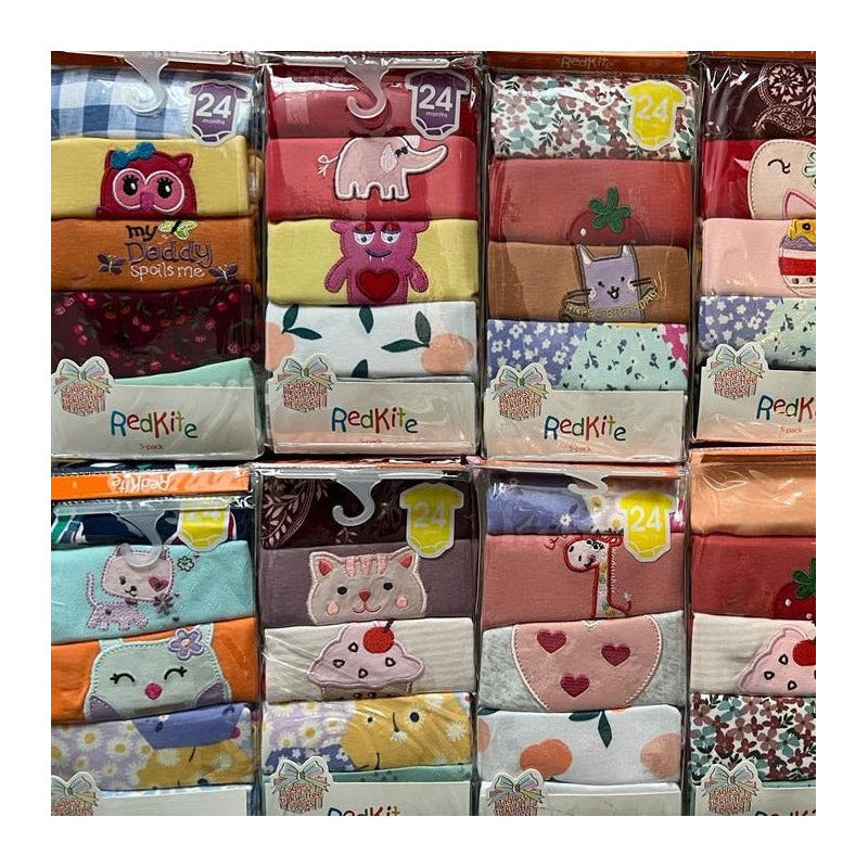 Body Bebe Pack Por 5 Manga Corta  Modelos Surtidos Uniteduy