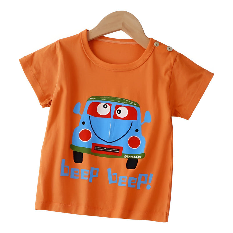 Remeras Manga Corta Algodon Bebes Y Niños Varios Diseños