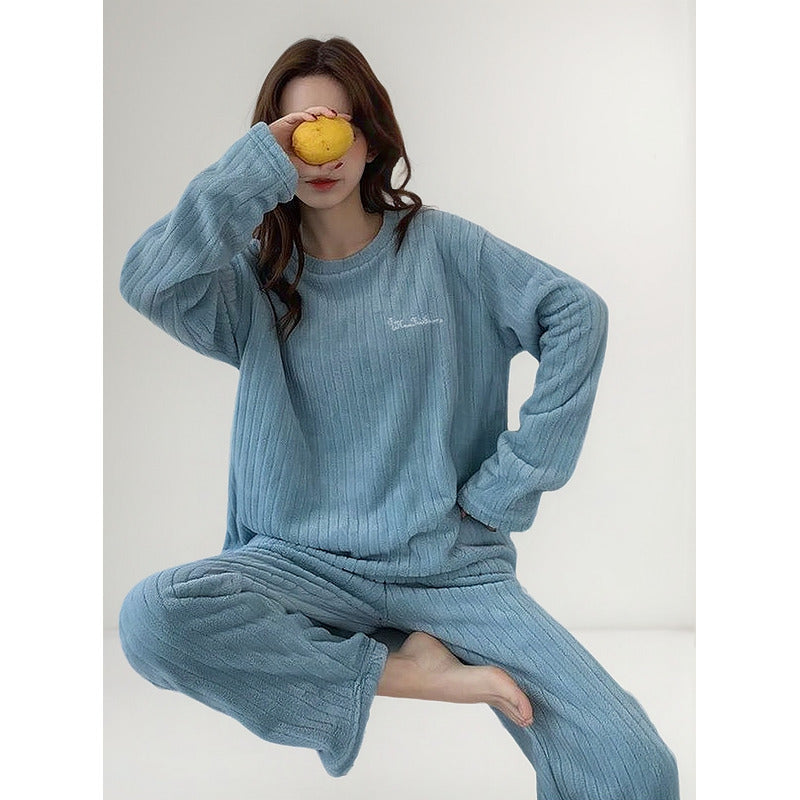 Pijama Peluche Largo De Dama Plush Abrigado Varios Colores