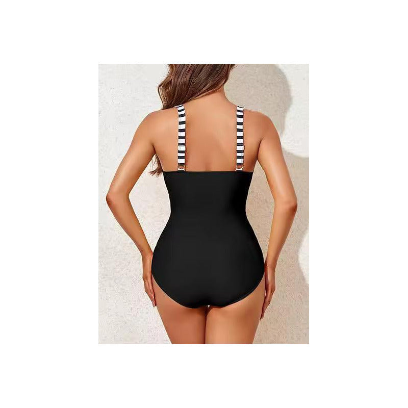 Malla Entera Lisa Y Combinada Bikini Mujer Control Abdomen