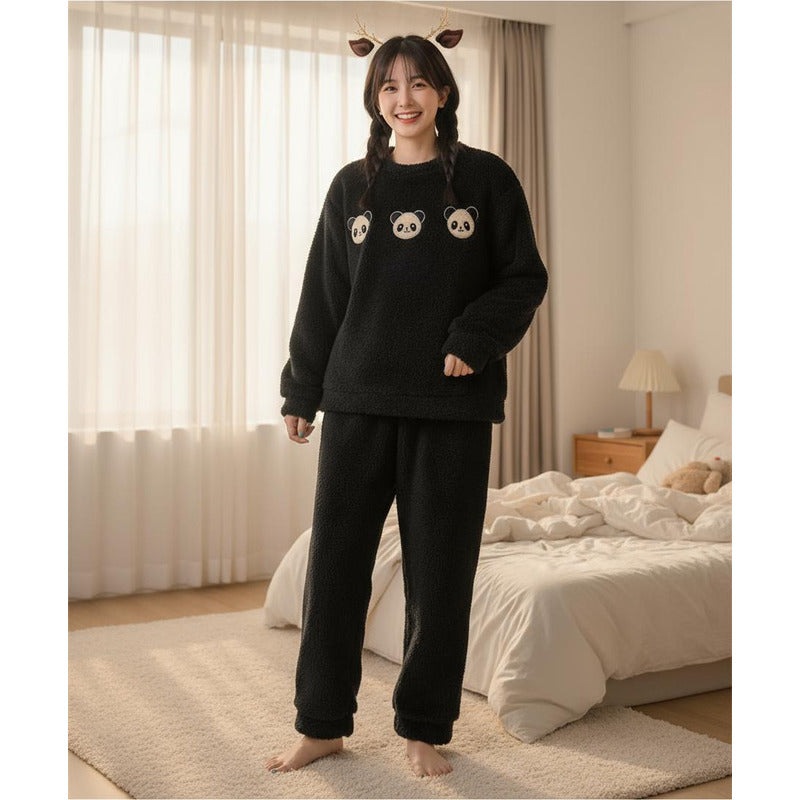 Pijama Peluche Largo Osos Plus Abrigados Varios Colores