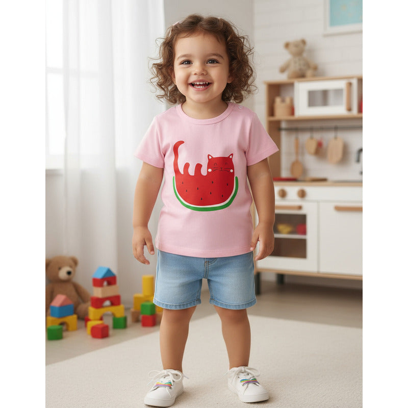 Remeras Manga Corta Algodon Bebes Y Niños Varios Diseños