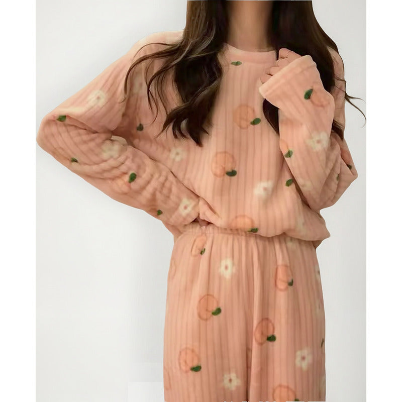 Pijama Peluche Largo De Dama Plush Abrigado Varios Diseños