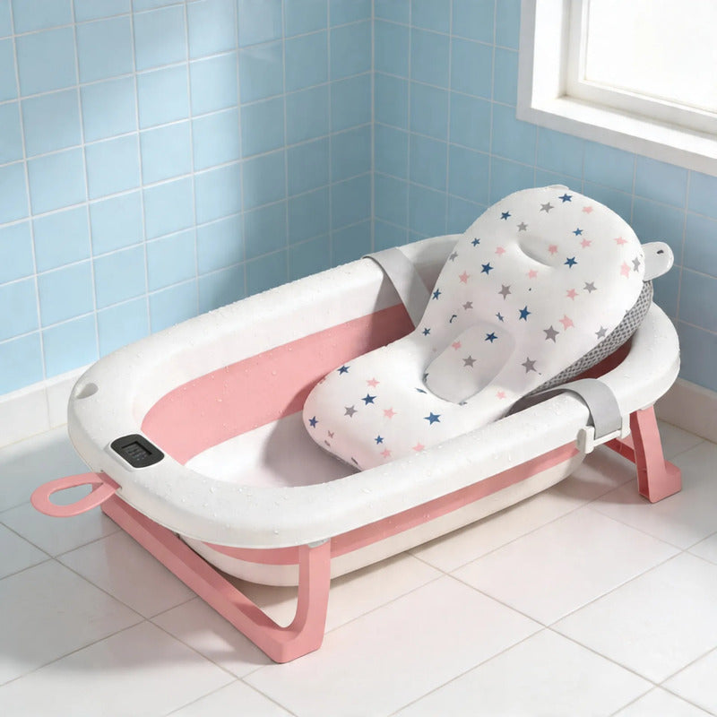 Baño Bañito Bebes Plegable Con Termómetro Con Baby Splash