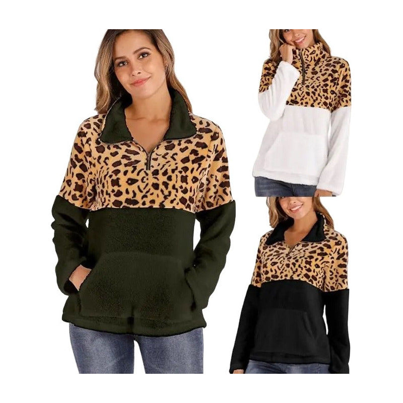 Buzo Canguro Cierre Combinado Animal Print Polar Uniteduy