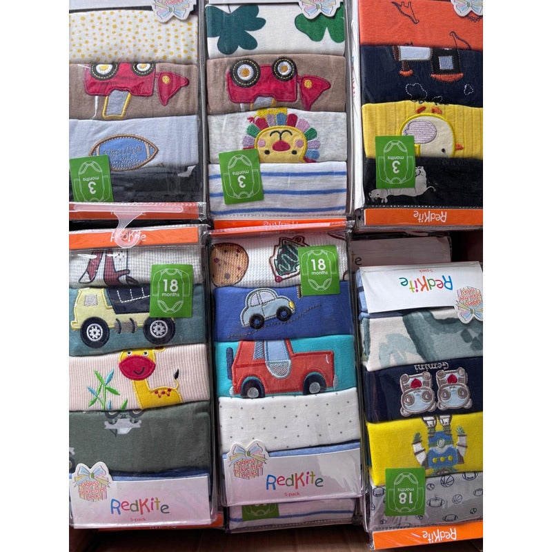 Body Bebe Pack Por 5 Manga Larga  Modelos Surtidos Uniteduy