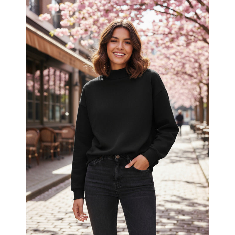 Buzo Deportivo Mujer Cuello Redondo Con Felpa Uniteduy