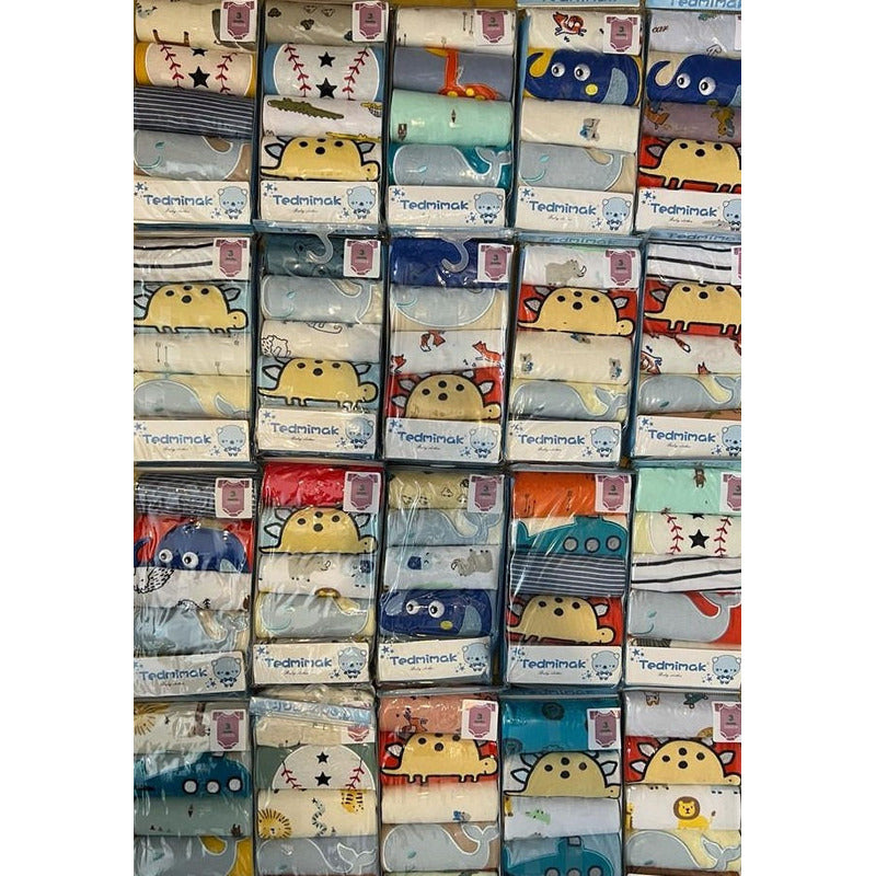 Body Bebe Pack Por 5 Manga Corta  Modelos Surtidos Uniteduy