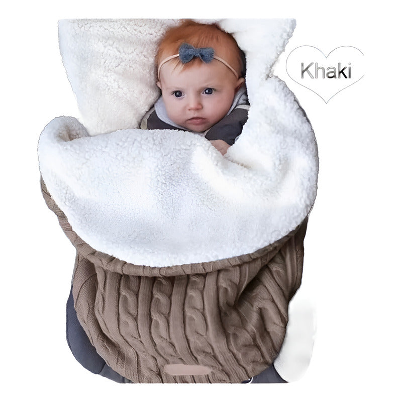 Sobre Bebe Con Corderito Y Lana Bundle Ideal Para El Frio