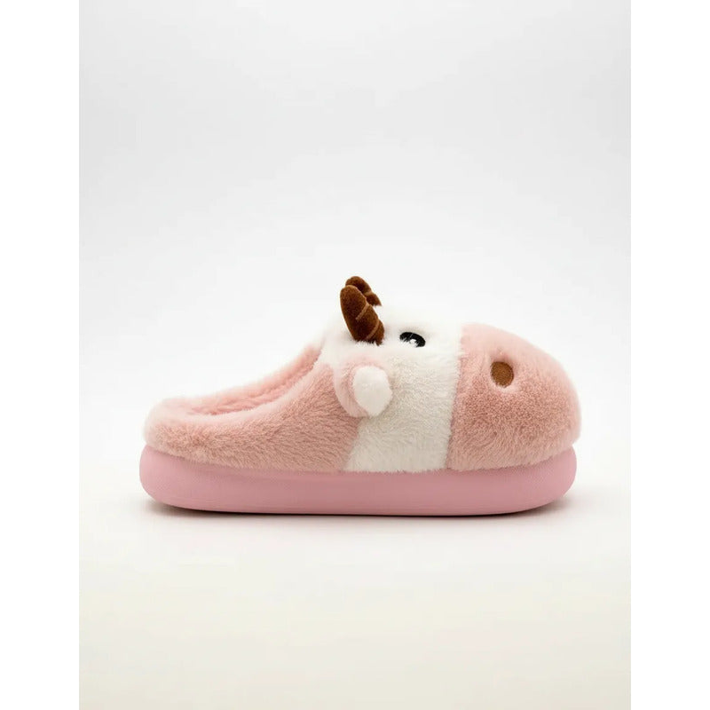 Pantufla Vaca Sin Talón Talles Del 36 Al 45 Suela De Goma