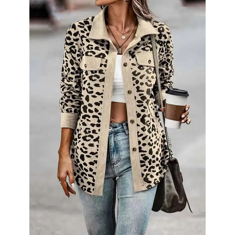 Sobre Camisa Pana Animal Print Varios Colores