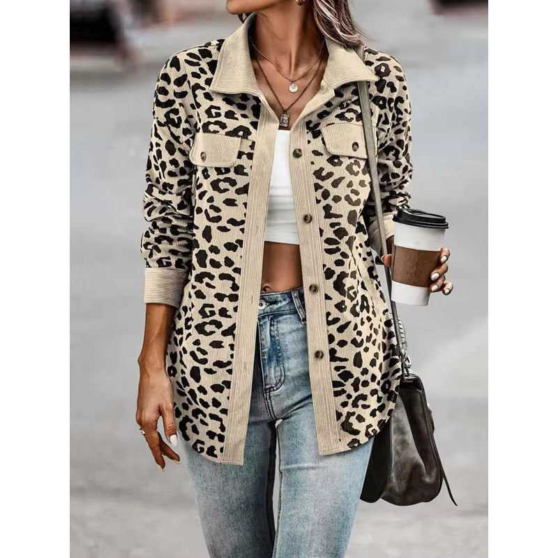 Sobre Camisa Pana Animal Print Varios Colores