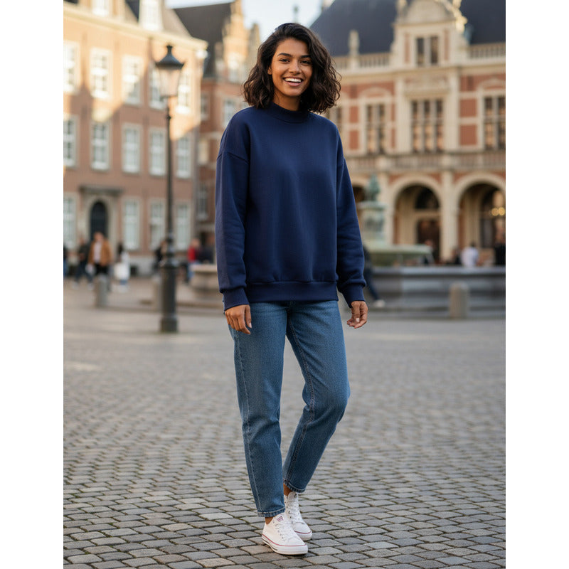 Buzo Deportivo Mujer Cuello Redondo Con Felpa Uniteduy