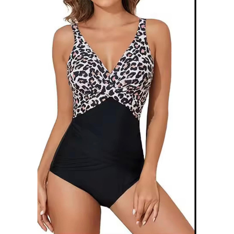 Malla Entera Lisa Y Combinada Bikini Mujer Control Abdomen