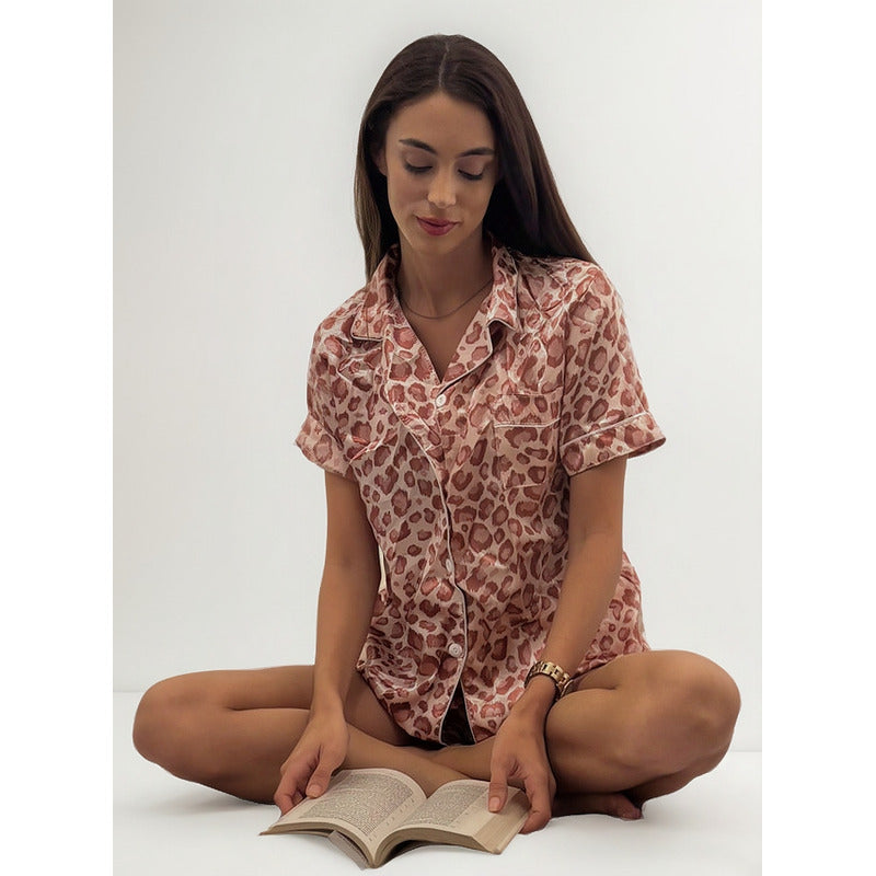 Pijamas Seda Fría Cortos M L Xl Y Xxl Disney Mickey - Minnie