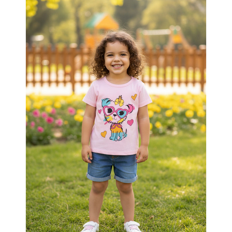 Remeras Manga Corta Algodon Bebes Y Niños Varios Diseños