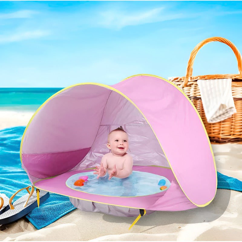 Carpa De Playa Con Piscina Para Niños Y Bebés!! Filtro Uv!