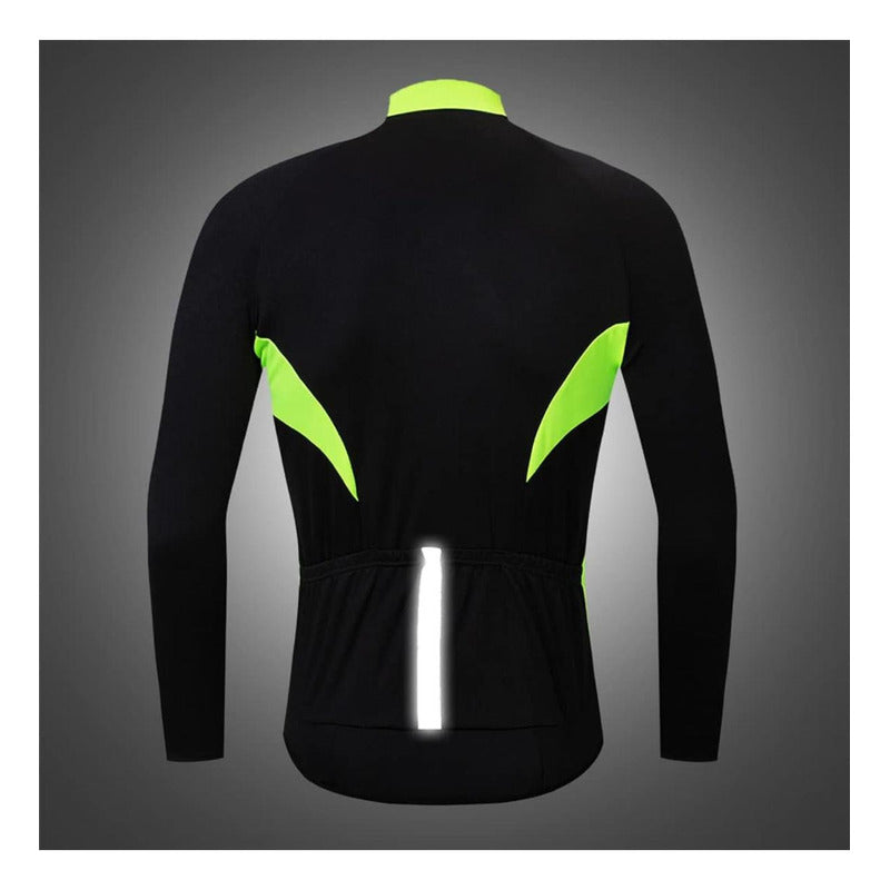 Wosawe- Jersey Manga Larga Para Ciclismo Tela Ventilada!