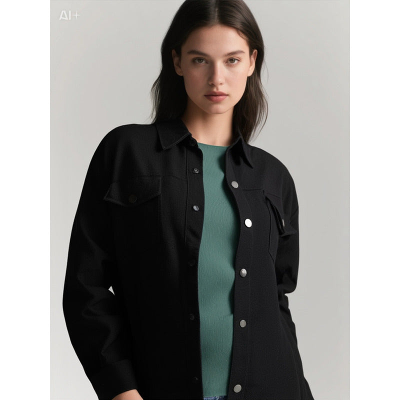 Sobre Camisa Campera Jeans Varios Colores Oversize Uniteduy