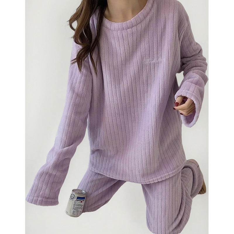 Pijama Peluche Largo De Dama Plush Abrigado Varios Colores