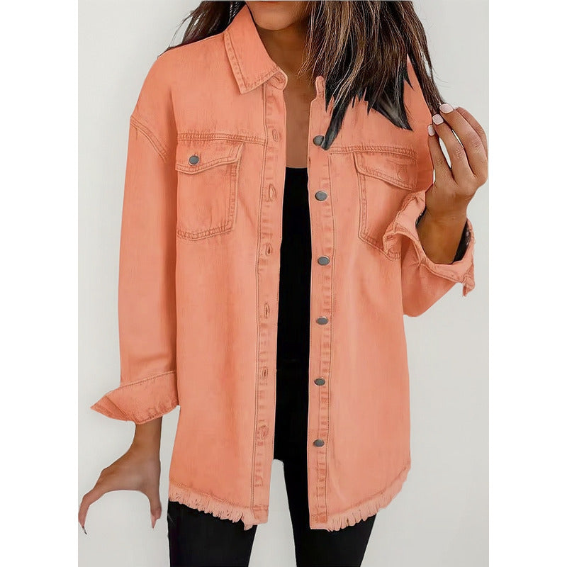 Sobre Camisa Campera Jeans Varios Colores Oversize Uniteduy