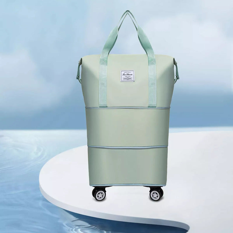 Bolso De Viaje Plegable Expandible Con Ruedas Desmontables